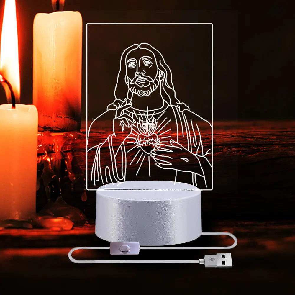 Crucifixion of Jesus 3D Illusion Lamp