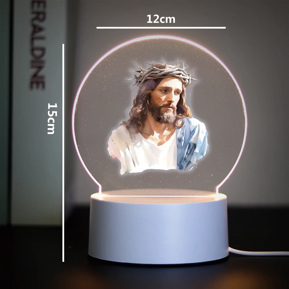 Religion 3D Night Light For Home Room Decoration