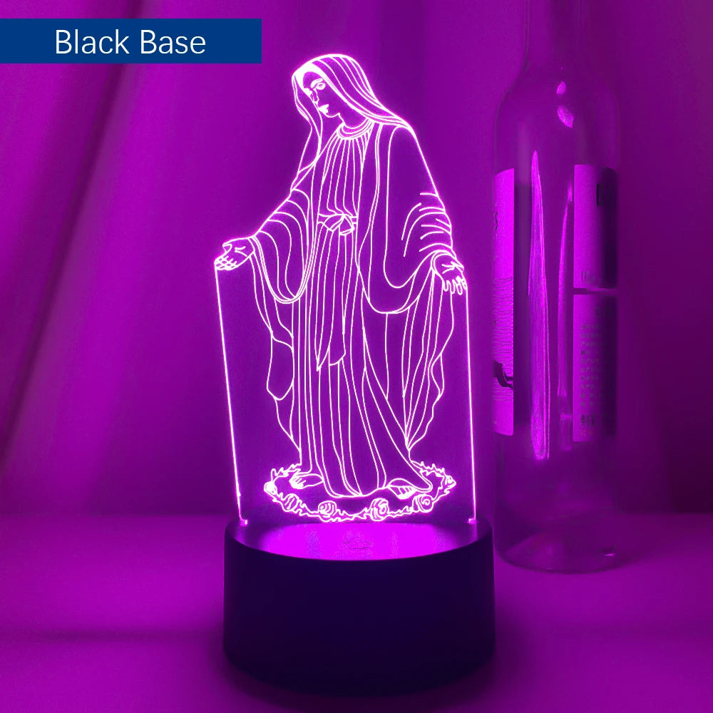 3D Night Light Jesus Illusion Lamp