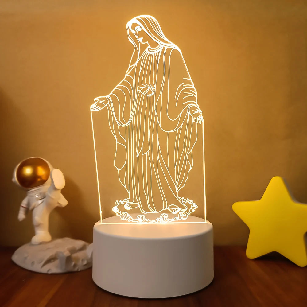Crucifixion of Jesus 3D Illusion Lamp