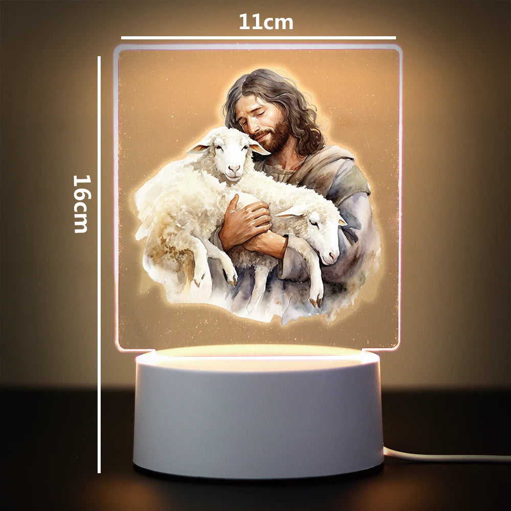Religion 3D Night Light For Home Room Decoration