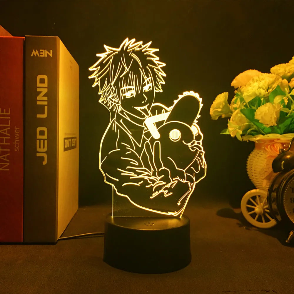 Chainsaw Man 3d Led Light Lamp