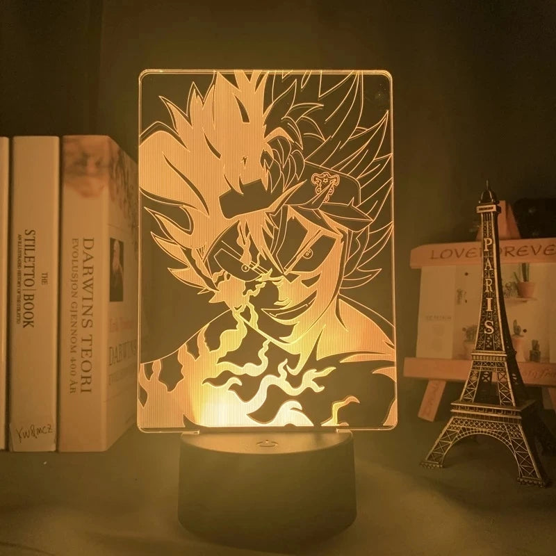 Black Clover 3d LED Lamp
