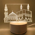 Muslim Ramadan Decoration  3D LED Night Light Eid Mubarak