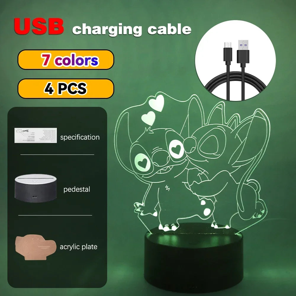 3D Illusion Stitch LED Night Light