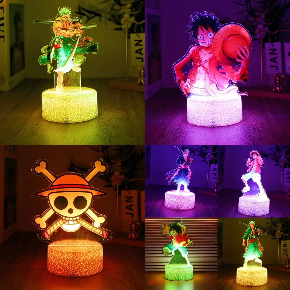 One Piece  Anime Figures 3D Lamp