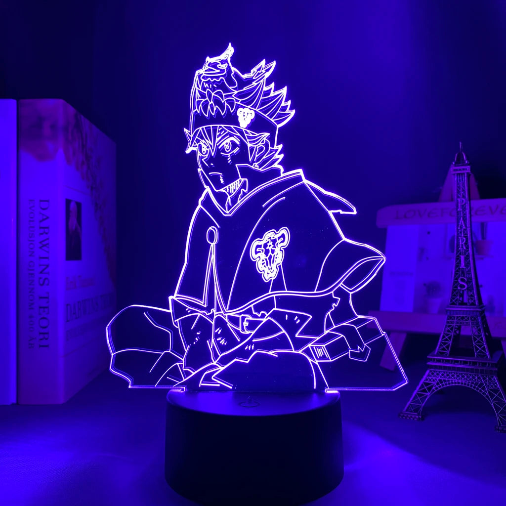 Black Clover 3d LED Lamp