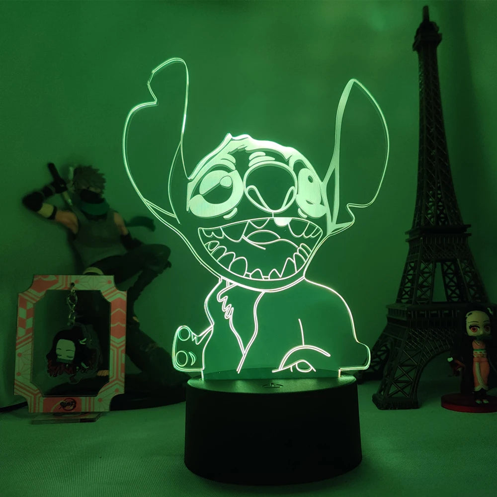 Lilo & Stitch Cartoon 3D Lamp Figure LED Night
