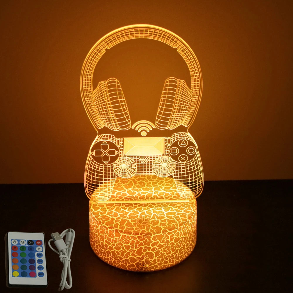NEON GAMER 3D Lamp LED Night Light