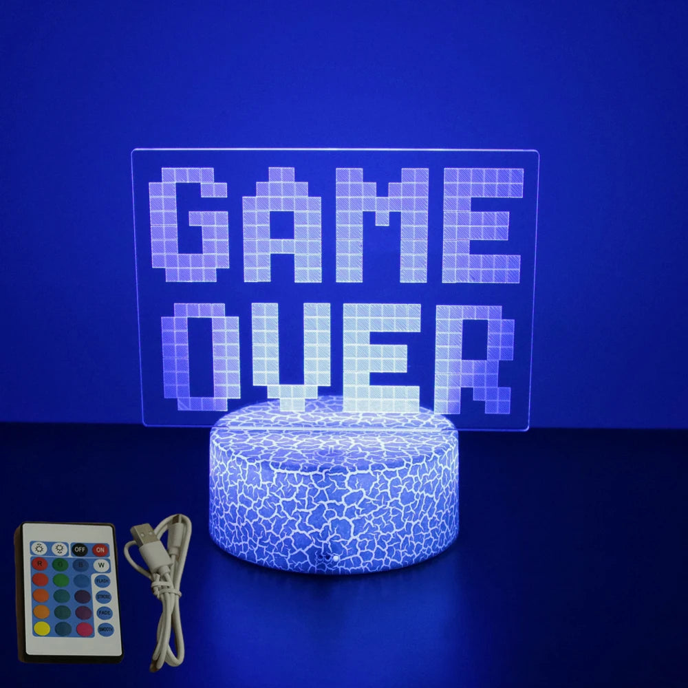 NEON GAMER 3D Lamp LED Night Light