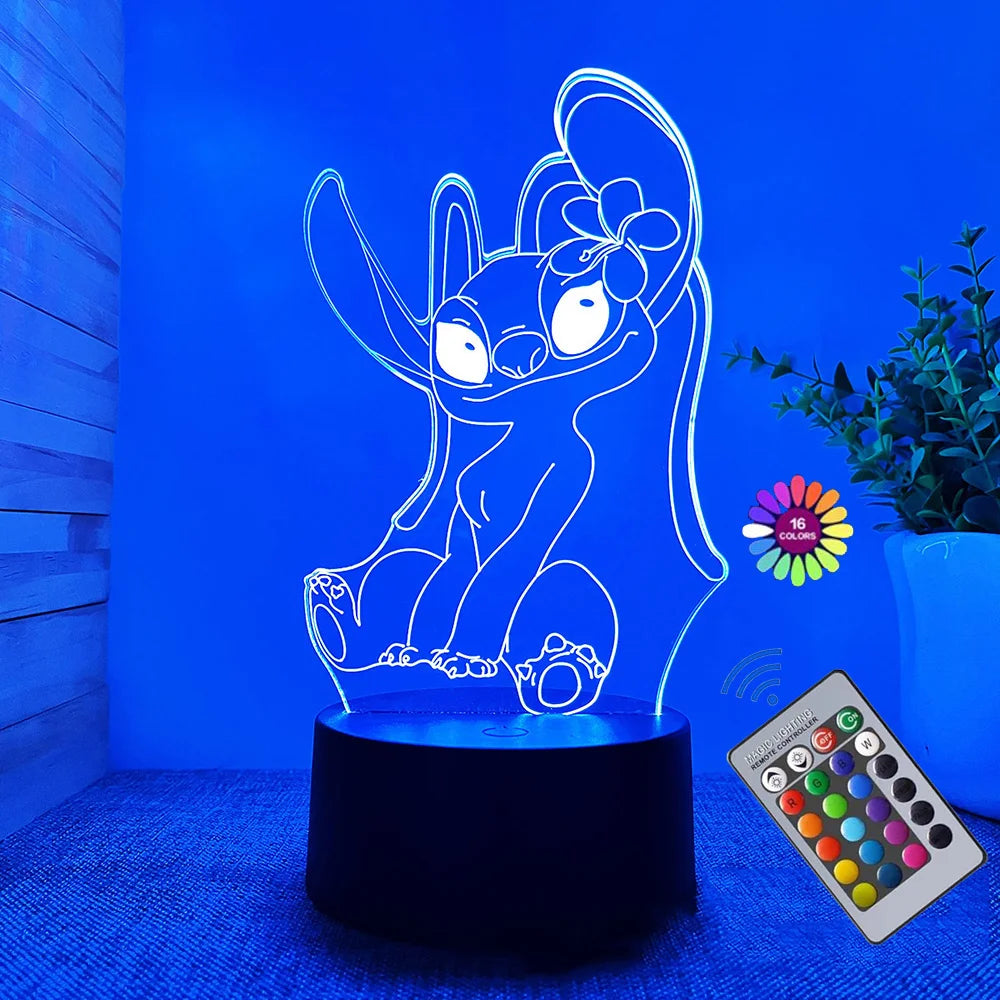 Stitch 3D Illusion Night Light