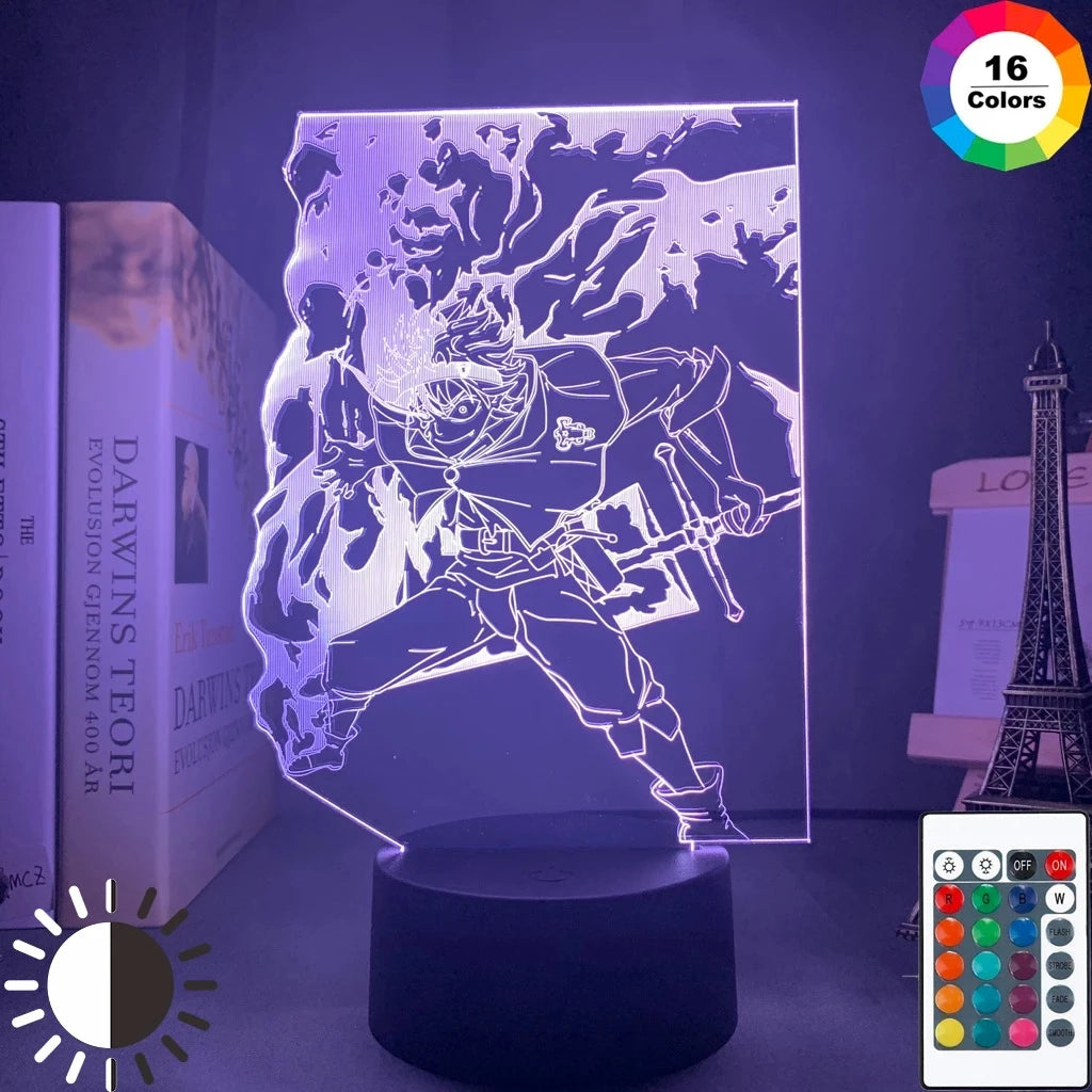 Black Clover 3d LED Lamp
