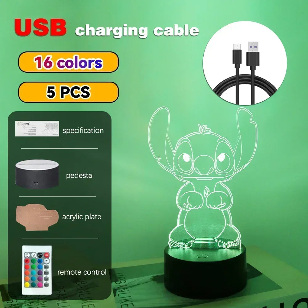 3D Illusion Stitch LED Night Light