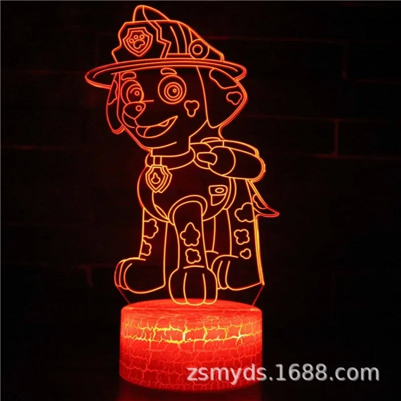 Paw Patrols 3D LED Night Lights