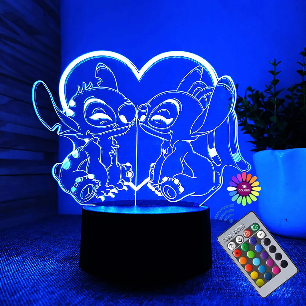 Stitch 3D Illusion Night Light