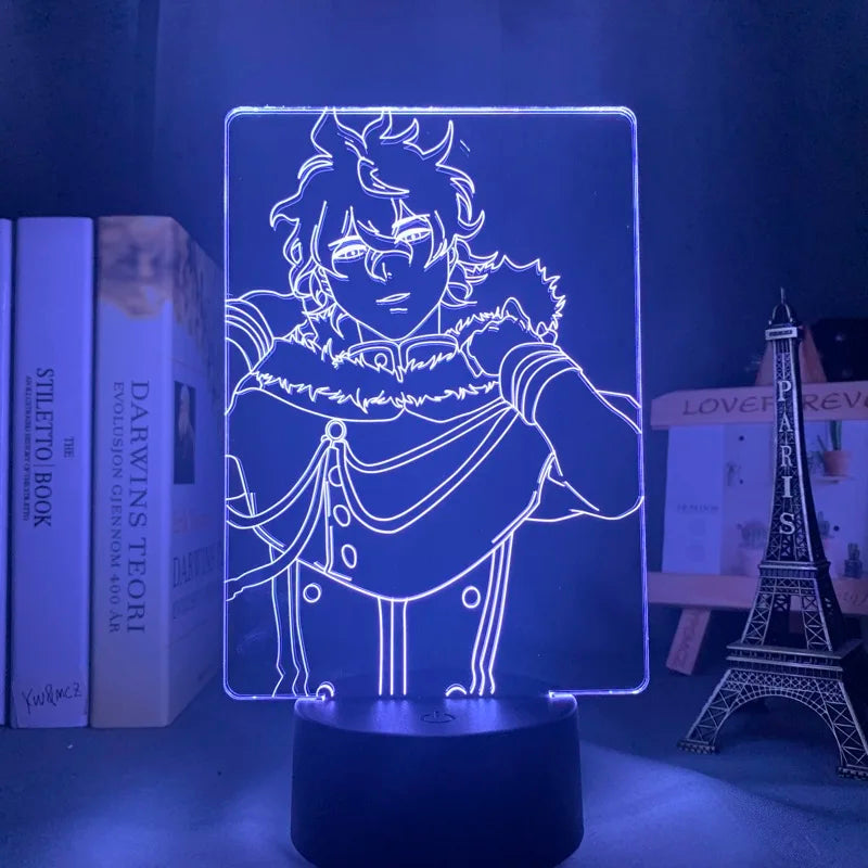 Black Clover 3d LED Lamp