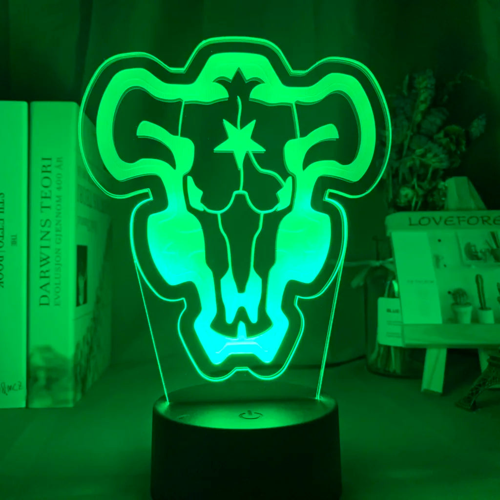 Black Clover 3d LED Lamp