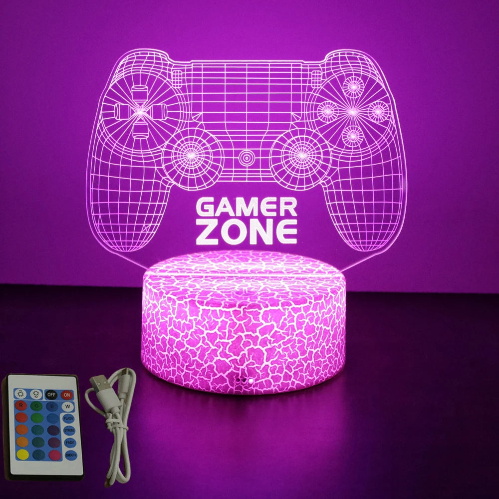 NEON GAMER 3D Lamp LED Night Light