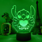 Lilo & Stitch Cartoon 3D Lamp Figure LED Night