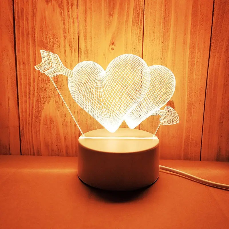 Love Heart Decorative Night Light LED