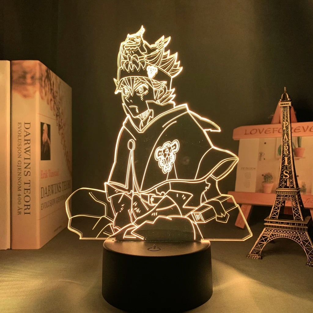 Black Clover 3d LED Lamp