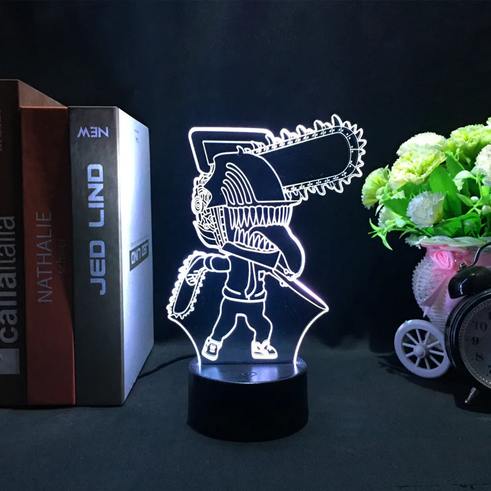 Chainsaw Man 3d Led Light Lamp
