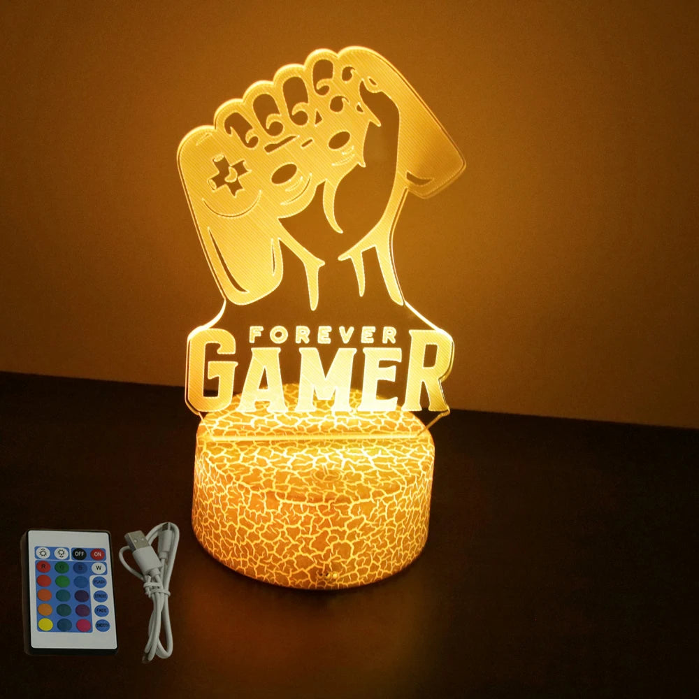 NEON GAMER 3D Lamp LED Night Light