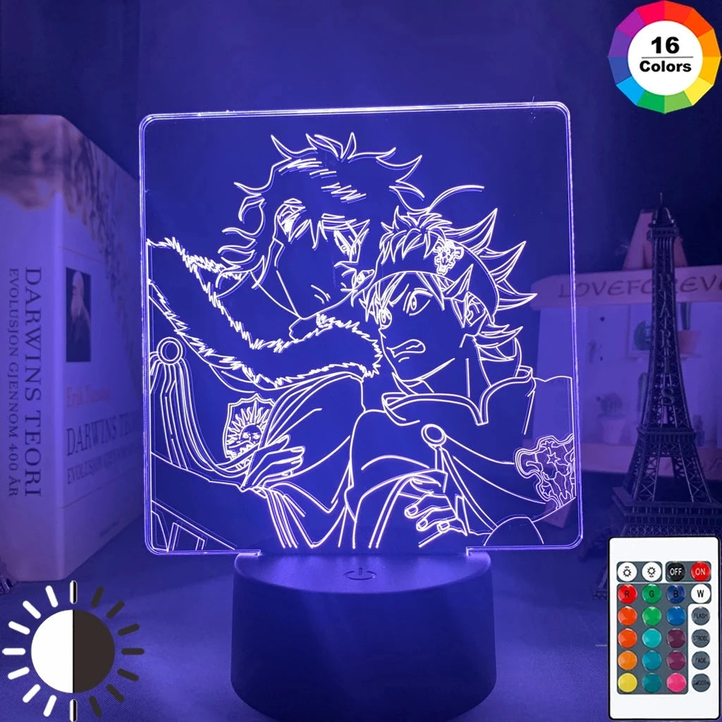 Black Clover 3d LED Lamp