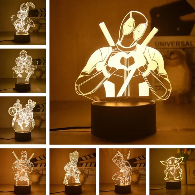 Avengers 3D LED Light Lamp Action