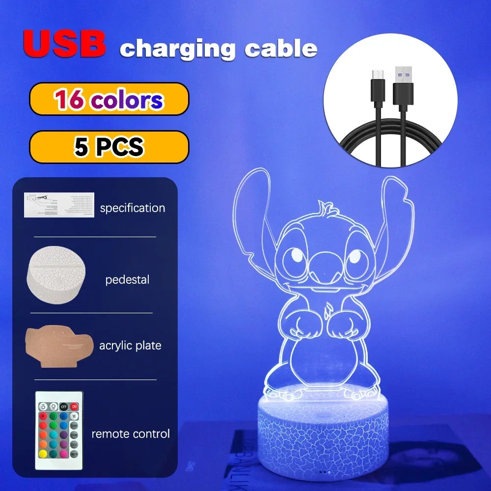 3D Illusion Stitch LED Night Light