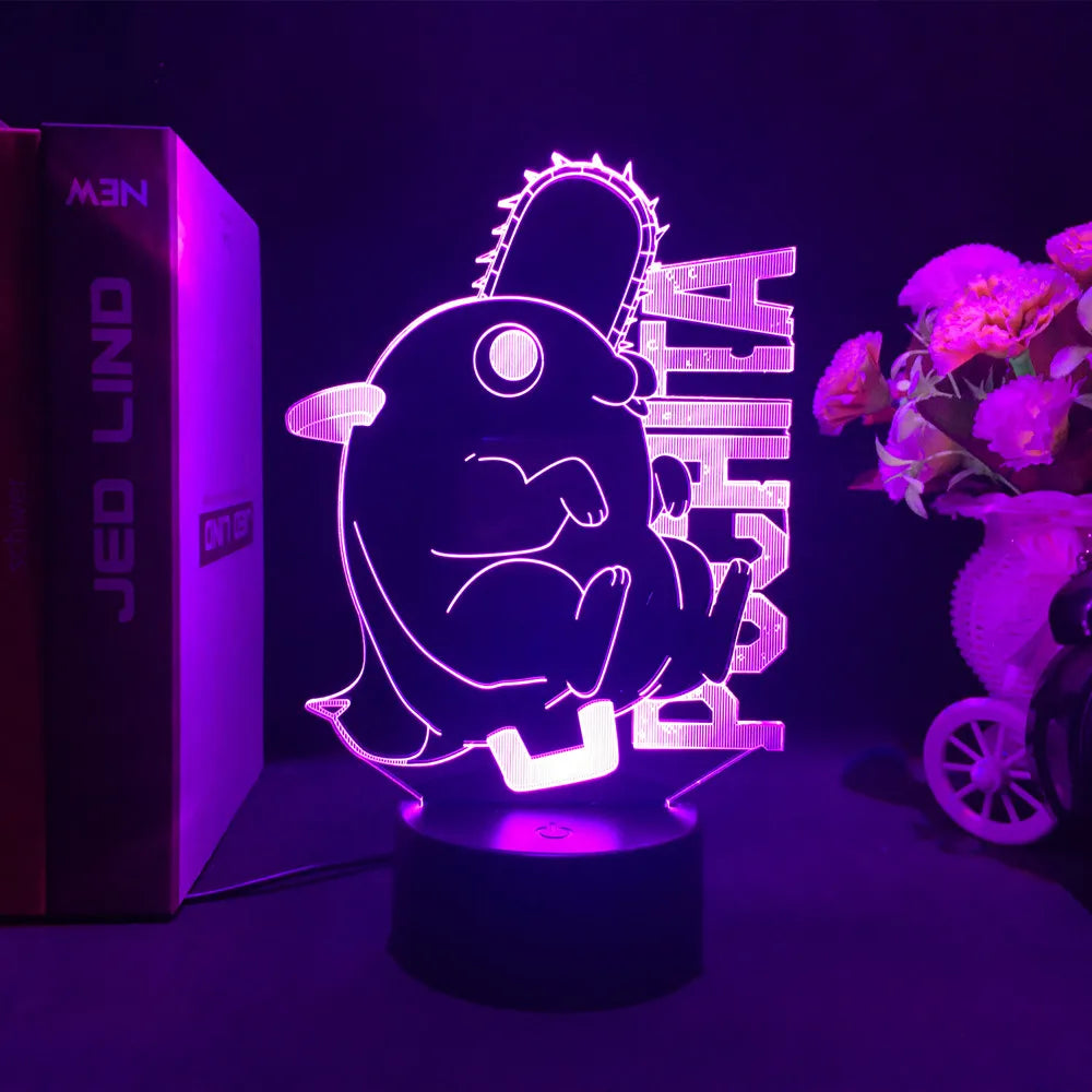 Chainsaw Man 3d Led Light Lamp
