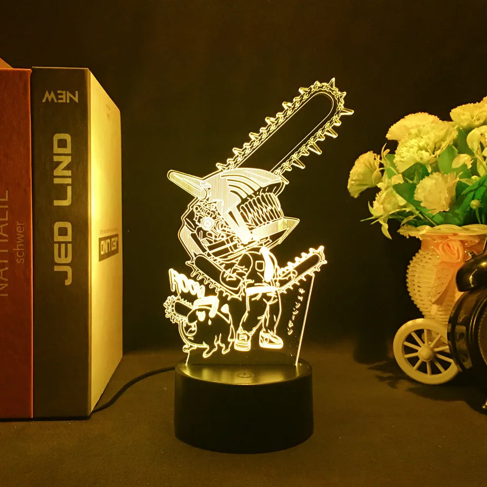 Chainsaw Man 3d Led Light Lamp