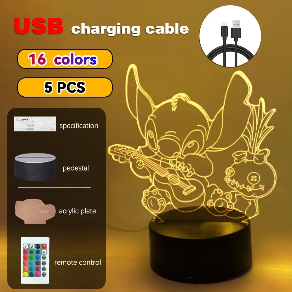 3D Illusion Stitch LED Night Light