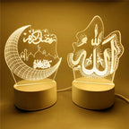 Muslim Ramadan Decoration  3D LED Night Light Eid Mubarak