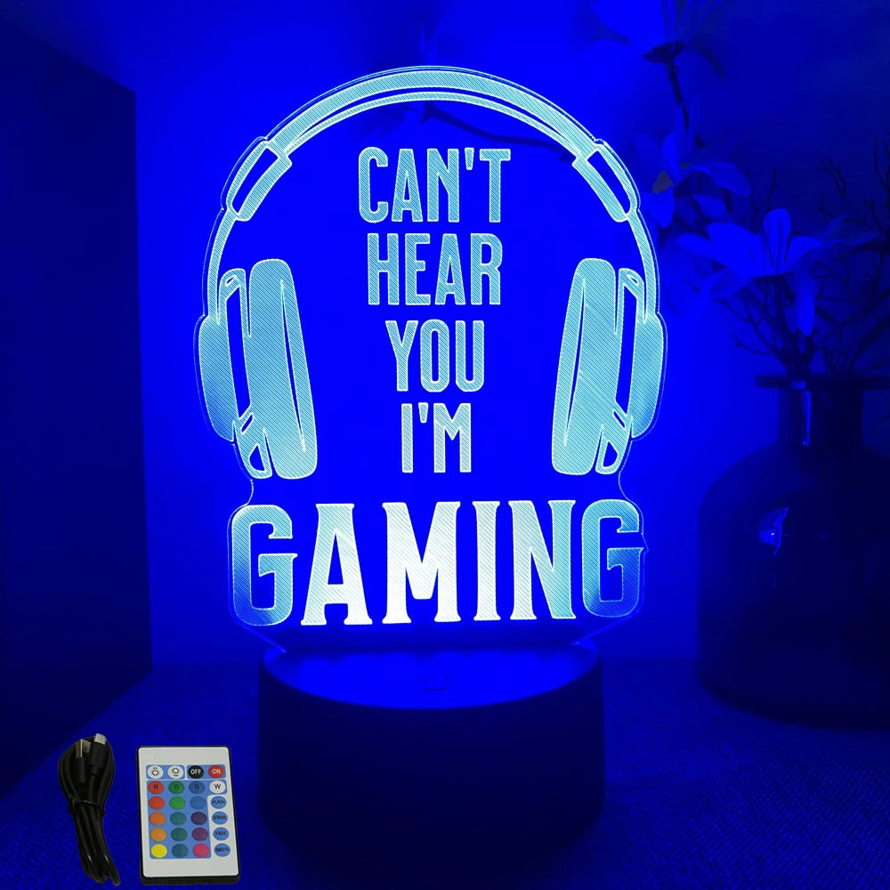 NEON GAMER 3D Lamp LED Night Light