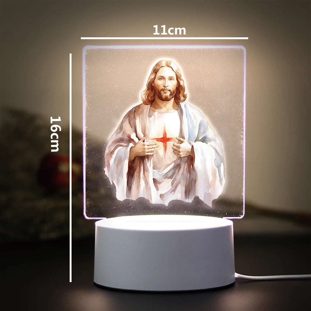Religion 3D Night Light For Home Room Decoration