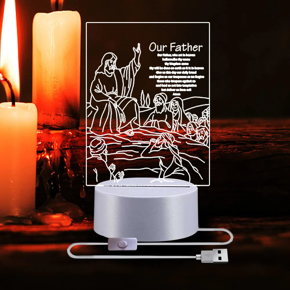 Crucifixion of Jesus 3D Illusion Lamp