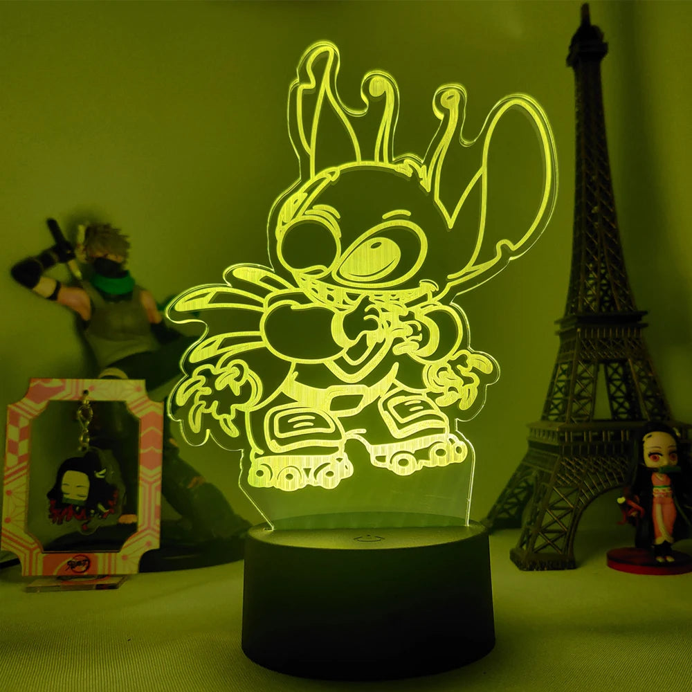 Lilo & Stitch Cartoon 3D Lamp Figure LED Night