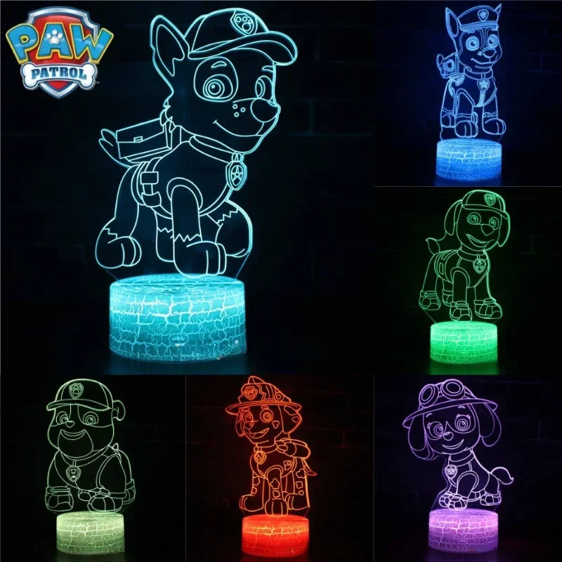 Paw Patrols 3D LED Night Lights