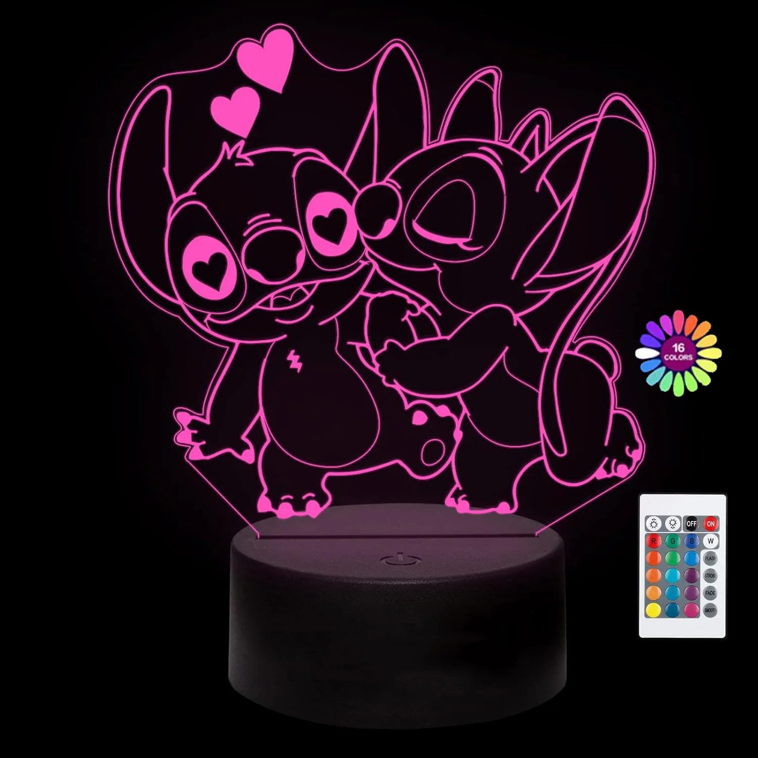 Stitch 3D Illusion Night Light