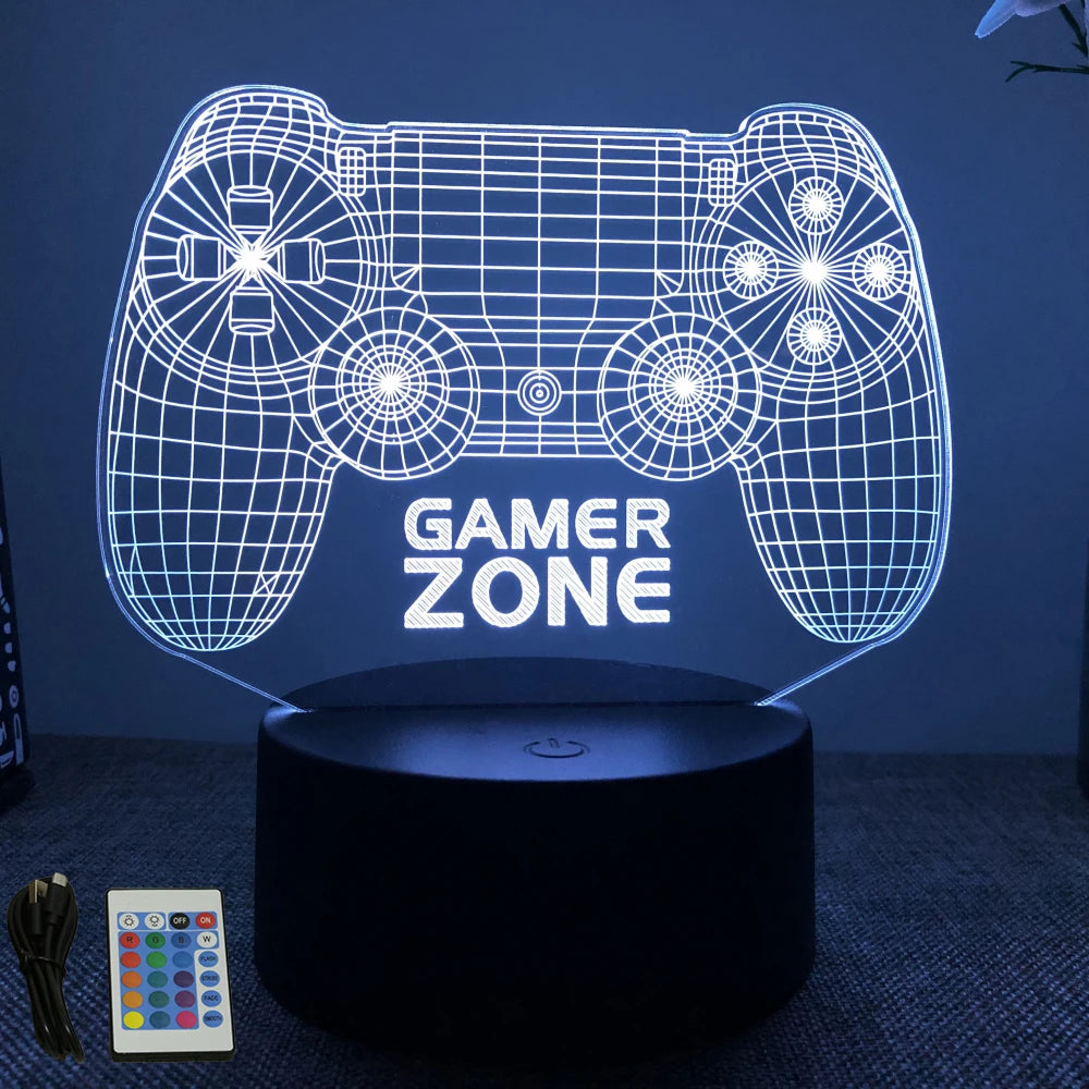 NEON GAMER 3D Lamp LED Night Light