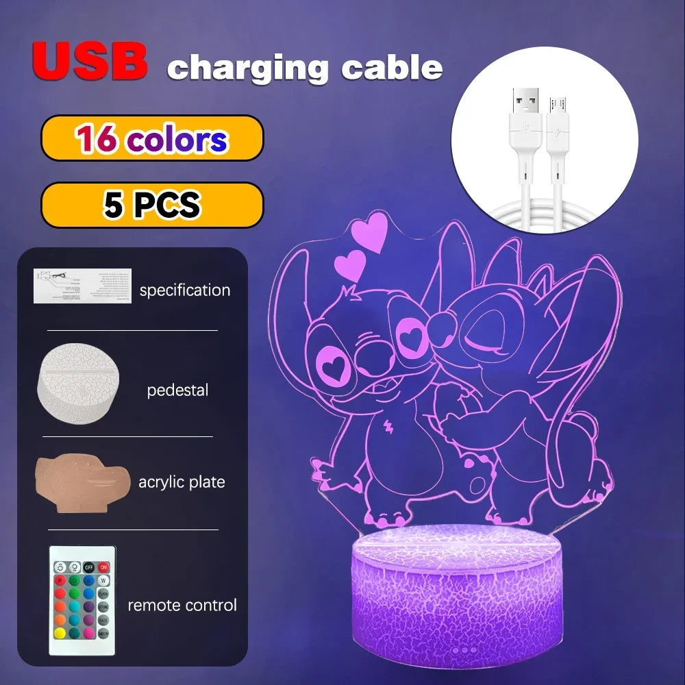 3D Illusion Stitch LED Night Light