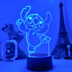 Lilo & Stitch Cartoon 3D Lamp Figure LED Night