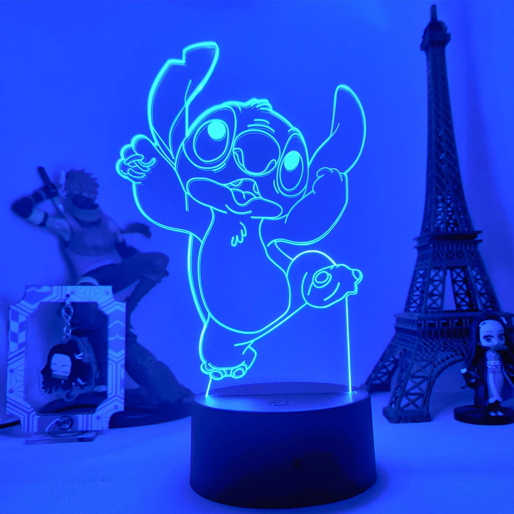 Lilo & Stitch Cartoon 3D Lamp Figure LED Night