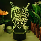 Game Zeldaes Night Lights 3D Led Lamp