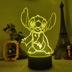 Lilo & Stitch Cartoon 3D Lamp Figure LED Night