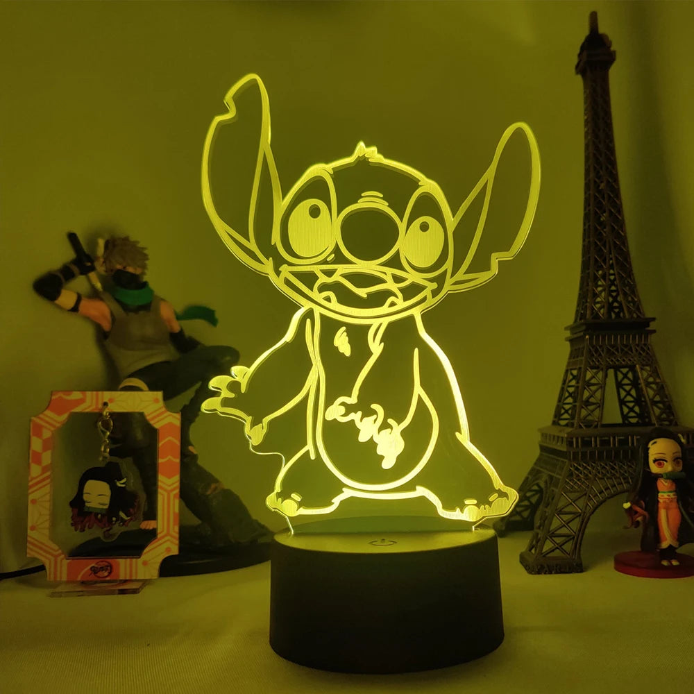 Lilo & Stitch Cartoon 3D Lamp Figure LED Night