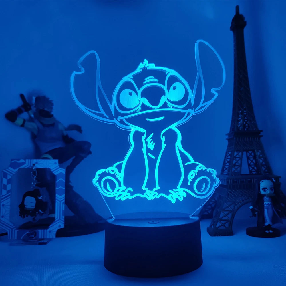 Lilo & Stitch Cartoon 3D Lamp Figure LED Night