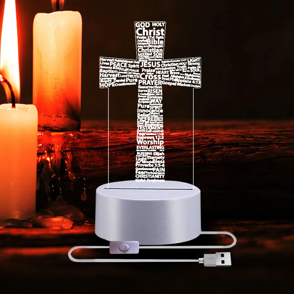 Crucifixion of Jesus 3D Illusion Lamp