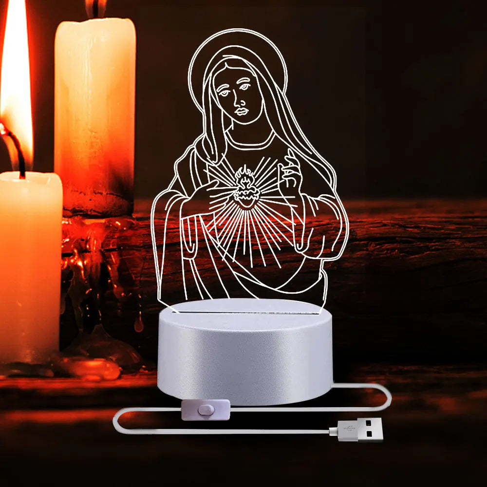 Crucifixion of Jesus 3D Illusion Lamp